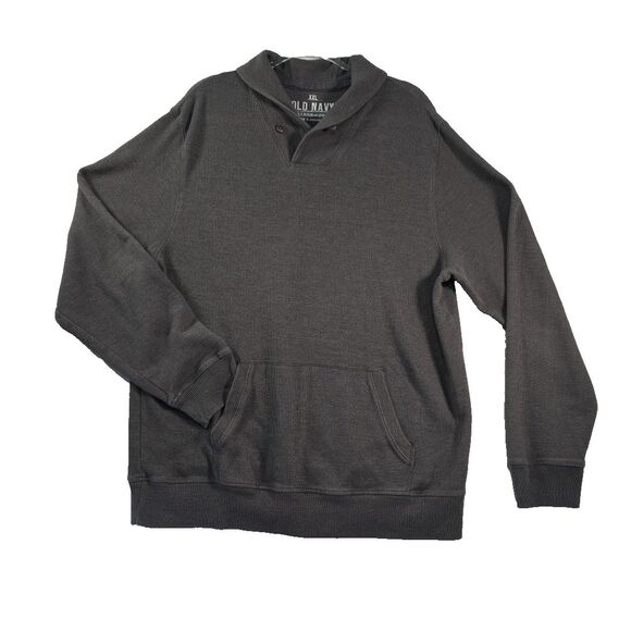 Old Navy Men's Shawl Collar Fisherman Collar Pullover Size 2XL Kangaroo Pocket - Picture 1 of 5